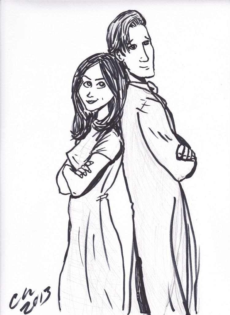 Finished inks: The Doctor & Clara