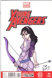 YA Kate Bishop sketchcover color